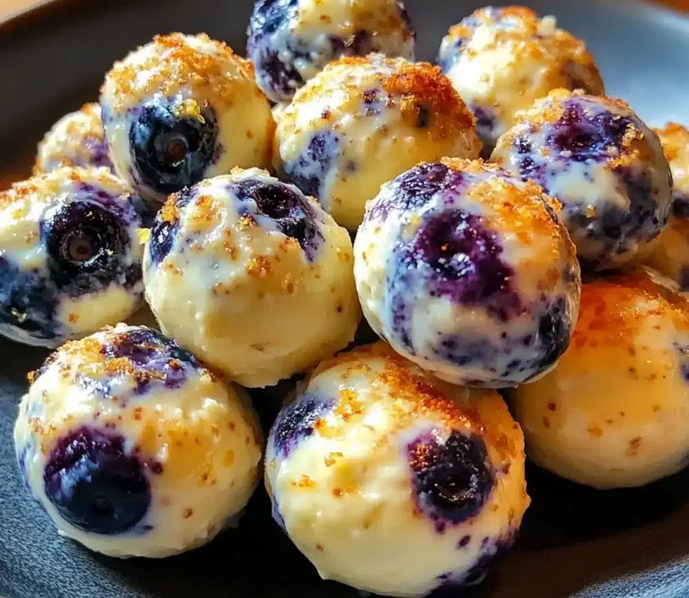 Lemon Blueberry Cottage Cheese Protein Bites