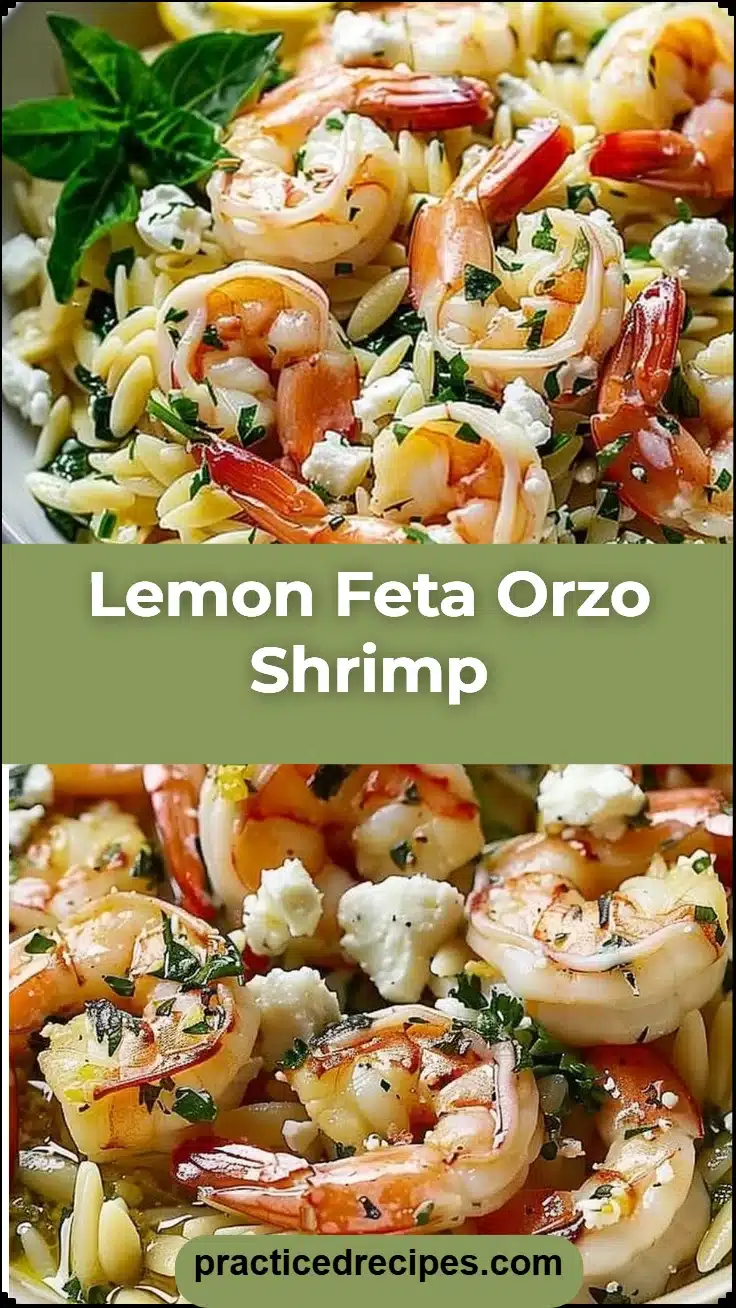 Lemon Feta Orzo Shrimp