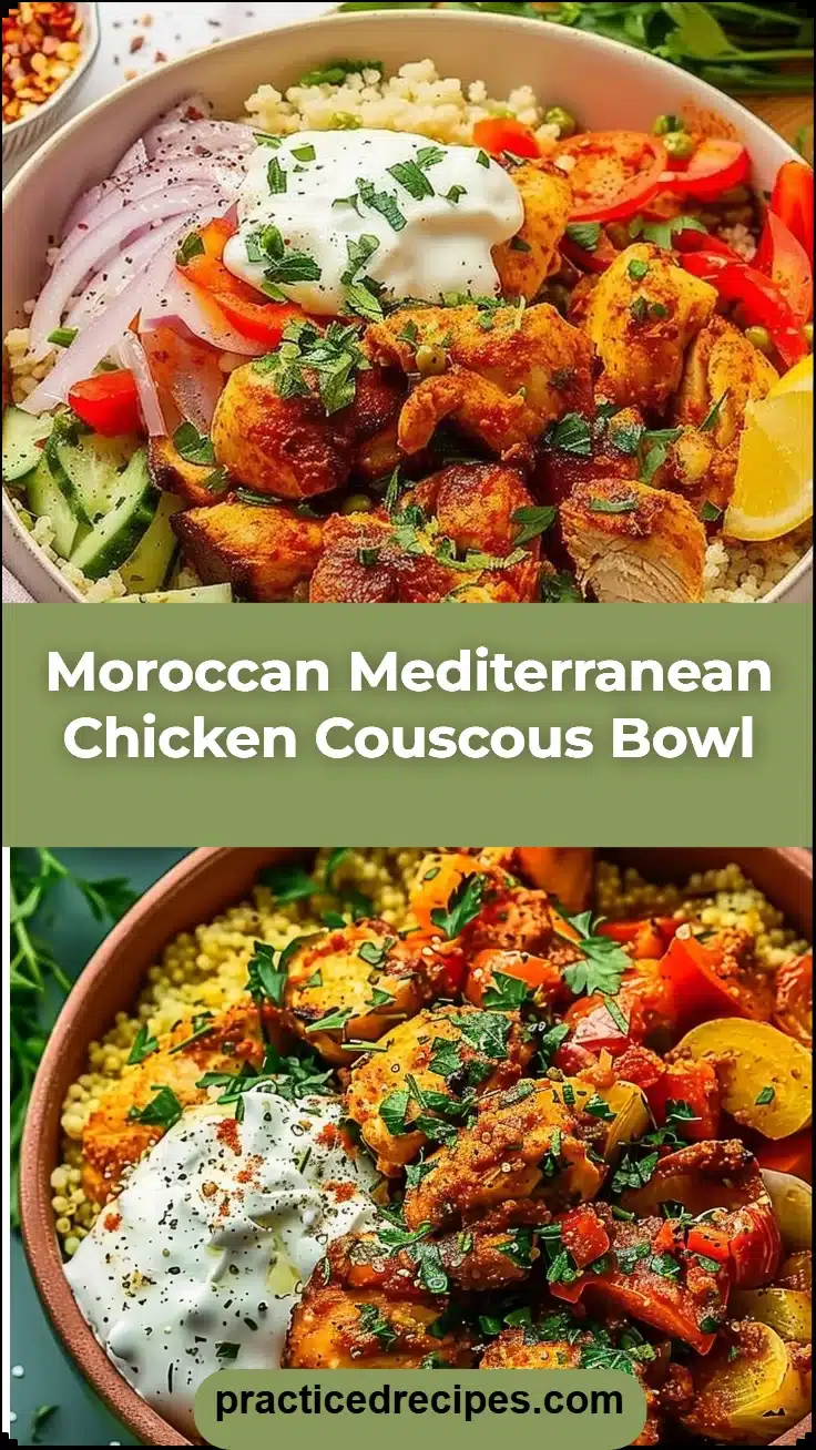 Moroccan Mediterranean Chicken Couscous Bowl