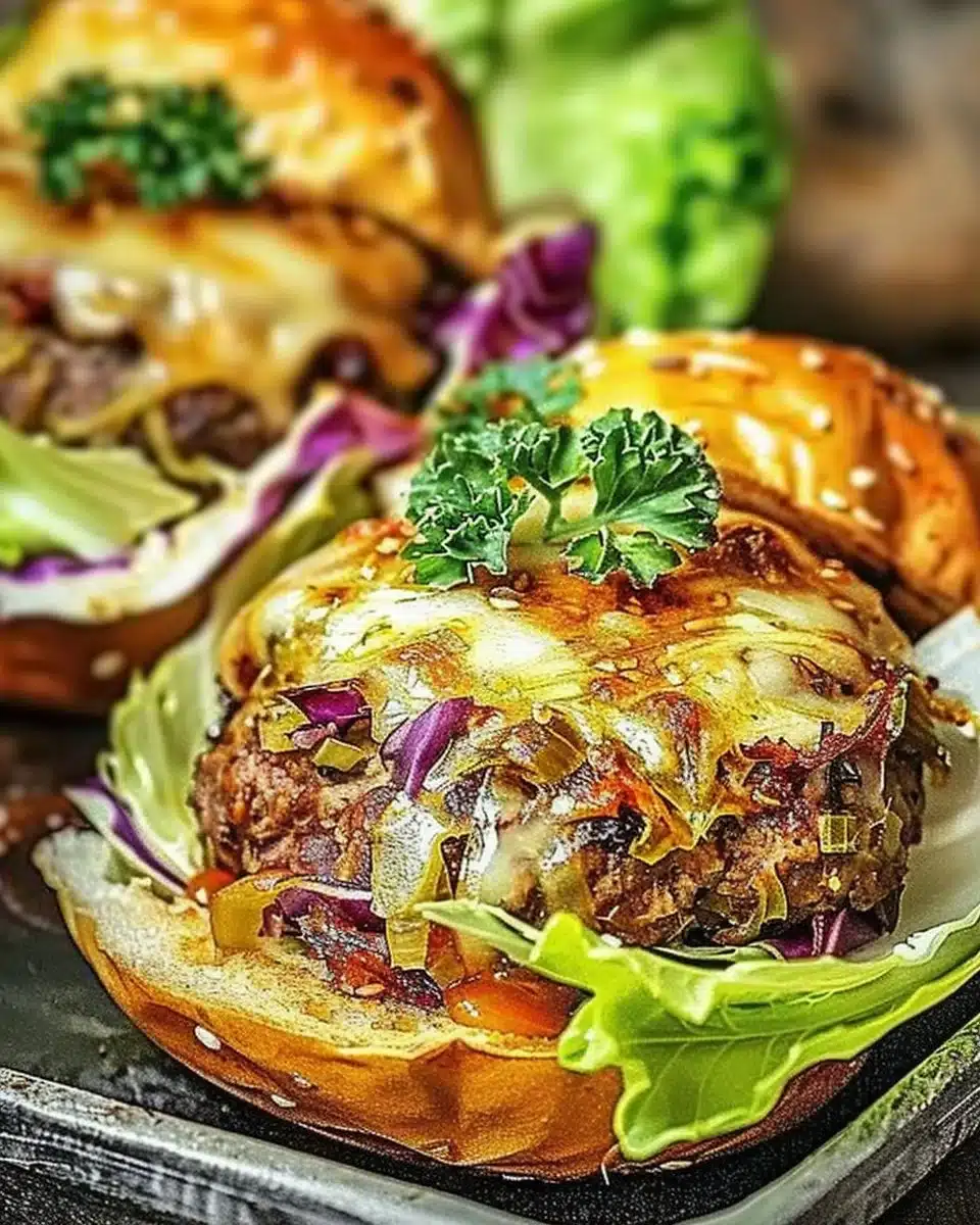 Oven-Baked Cabbage Burgers: A Healthy Twist on Classic Flavor