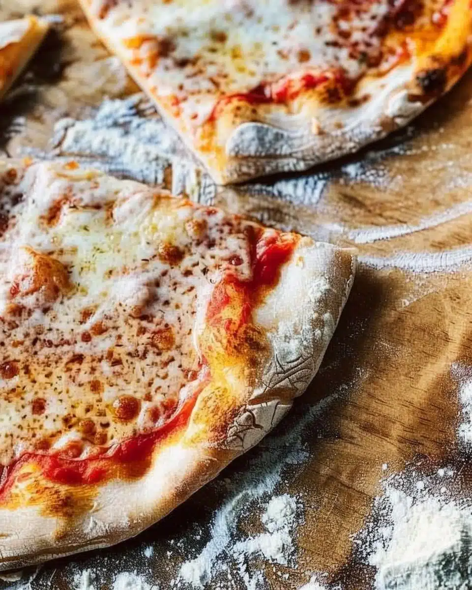 Homemade pizza dough prepared following a simple recipe.