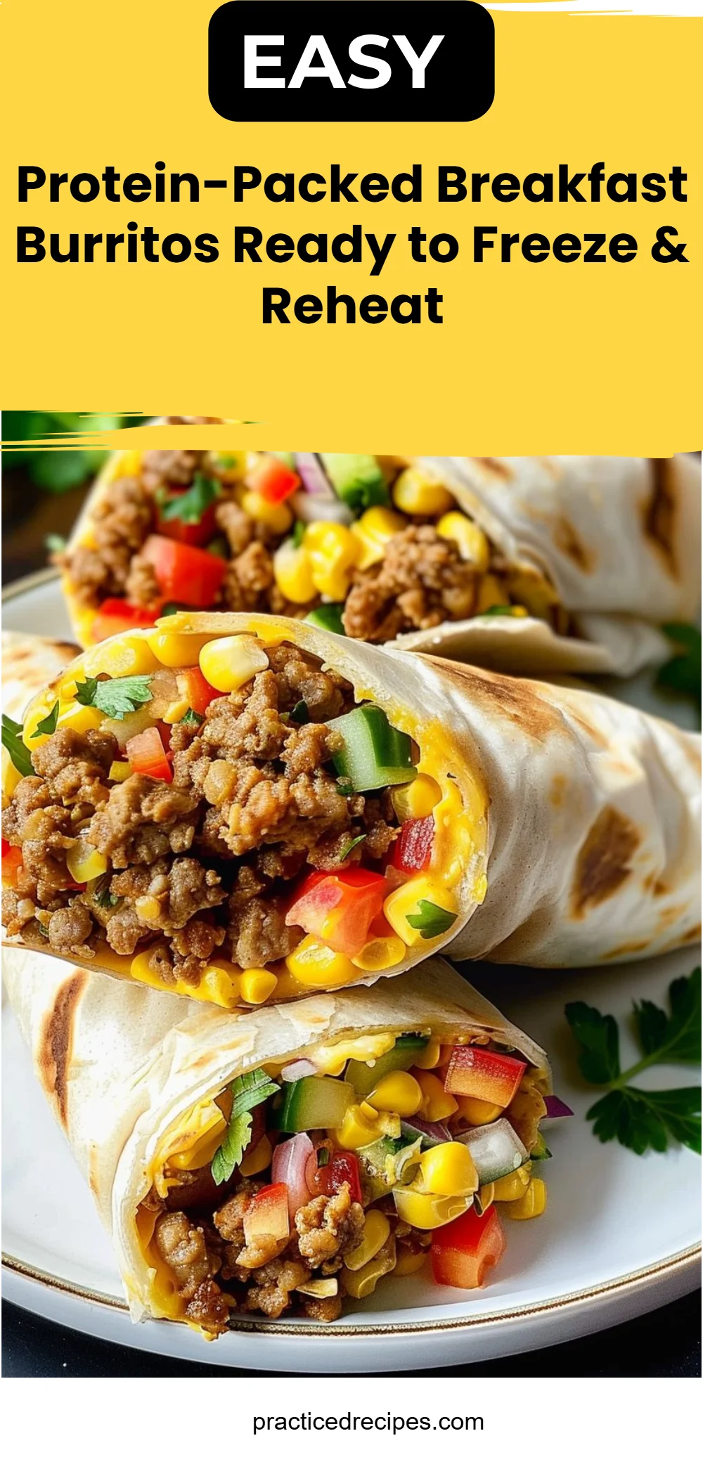 Protein-Packed Breakfast Burritos Ready to Freeze & Reheat