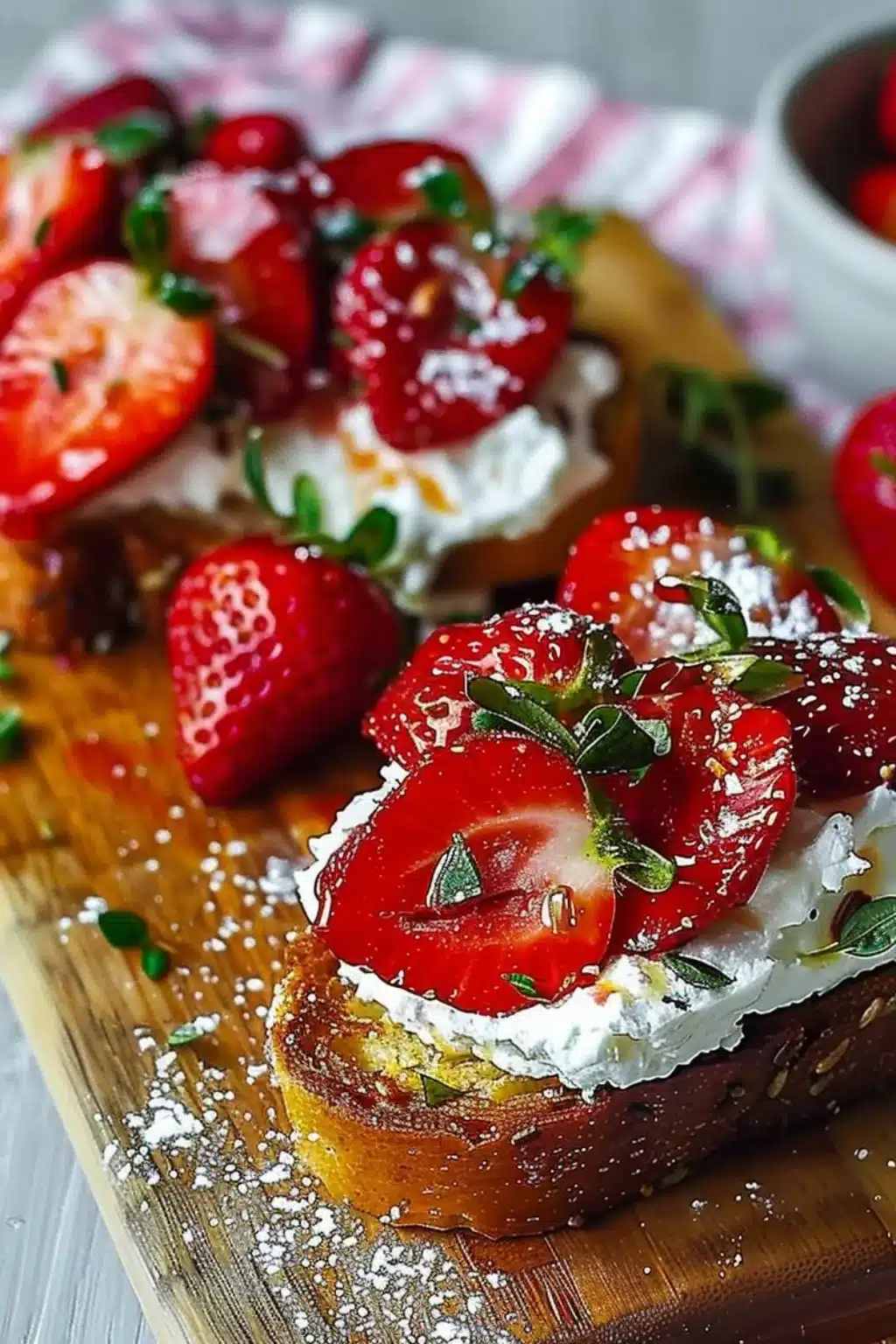 Roasted Strawberry Whipped Ricotta Toast