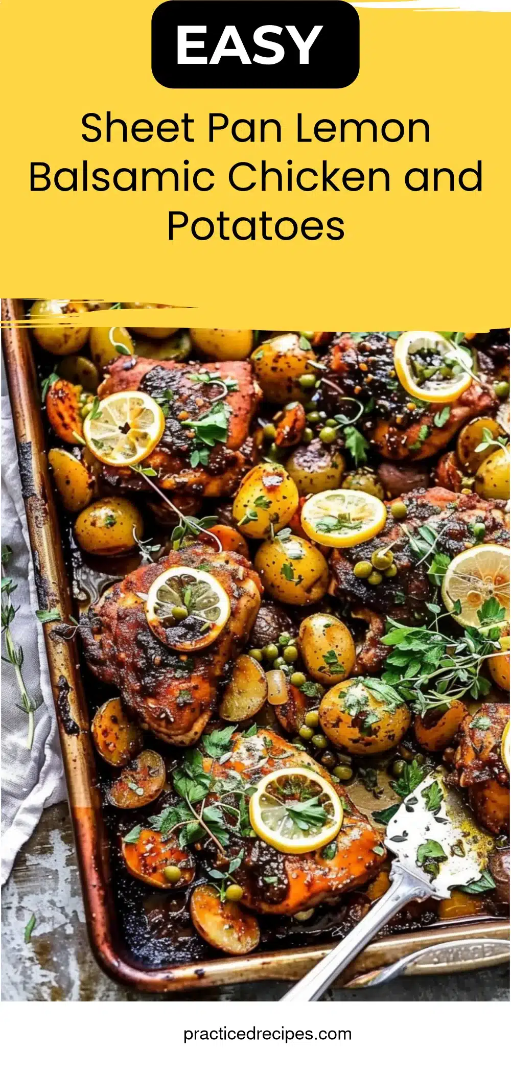 Sheet Pan Lemon Balsamic Chicken and Potatoes