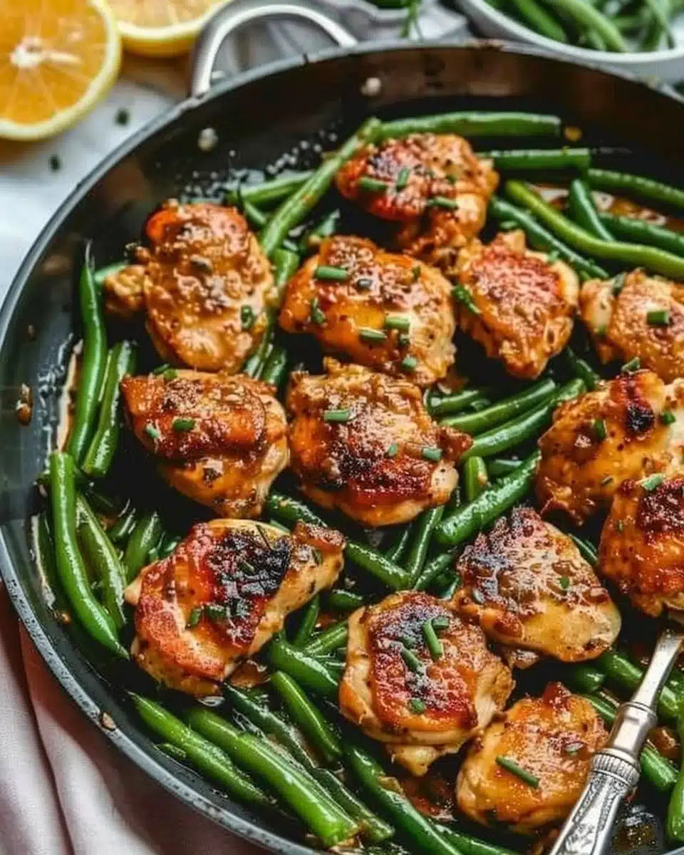 Skillet Garlic Butter Chicken and Green Beans