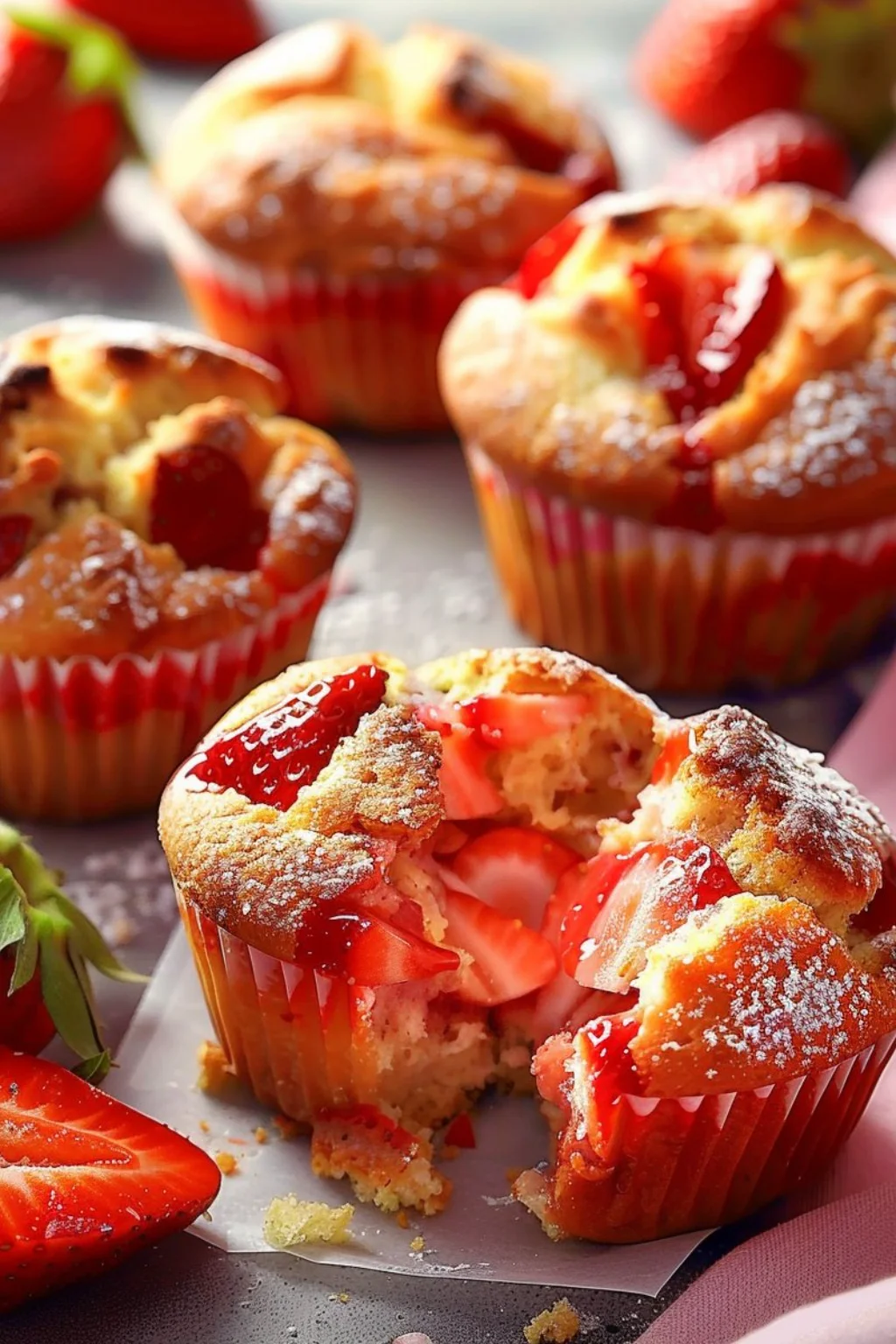 Strawberry Protein Muffins