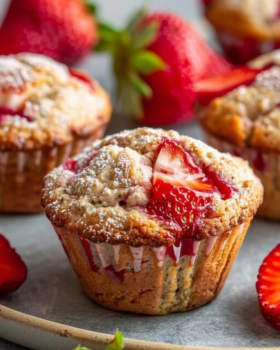 Strawberry Protein Muffins