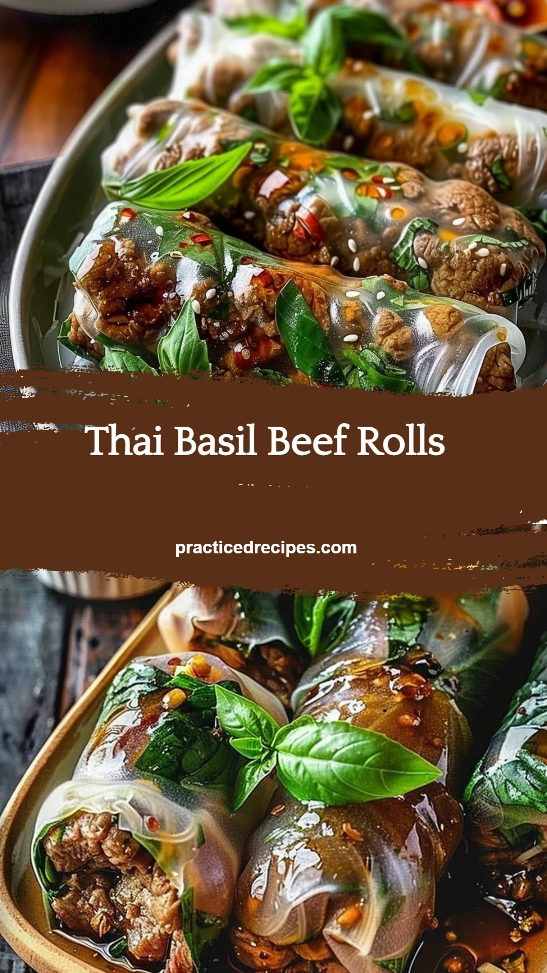 Thai Basil Beef Rolls