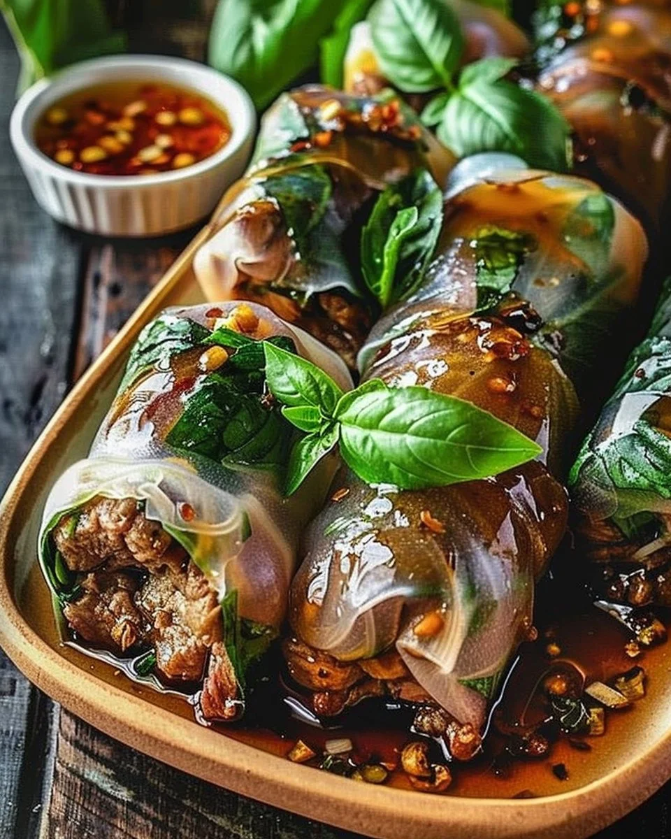 Thai Basil Beef Rolls – Fresh Thai Flavors in Every Bite