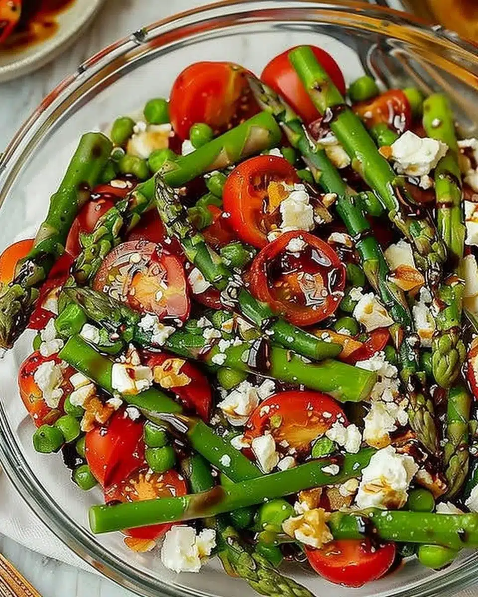 Asparagus, Tomato and Feta Salad with Balsamic Vinaigrette
