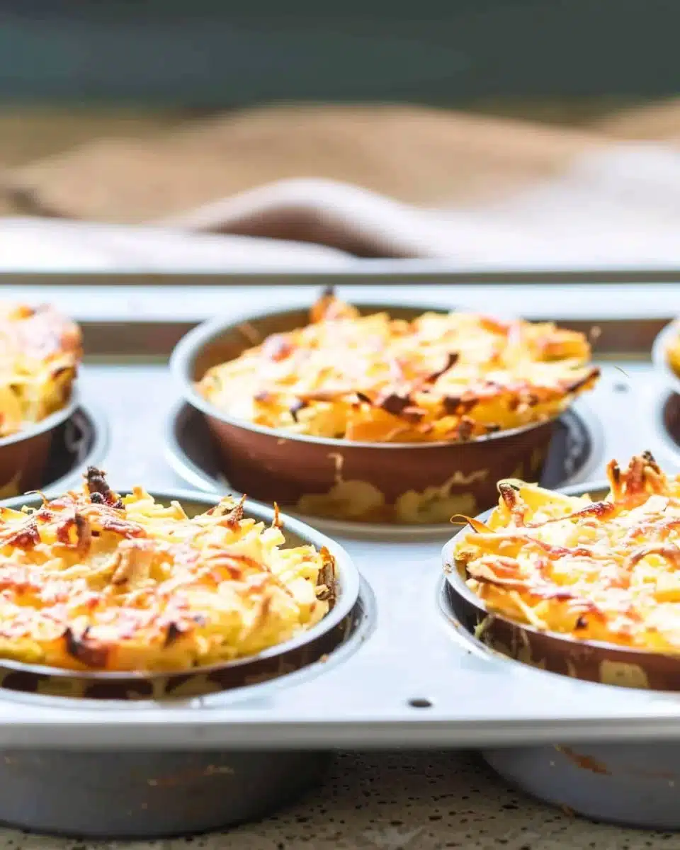 Crispy baked hash browns served on a plate, perfect for breakfast or brunch.