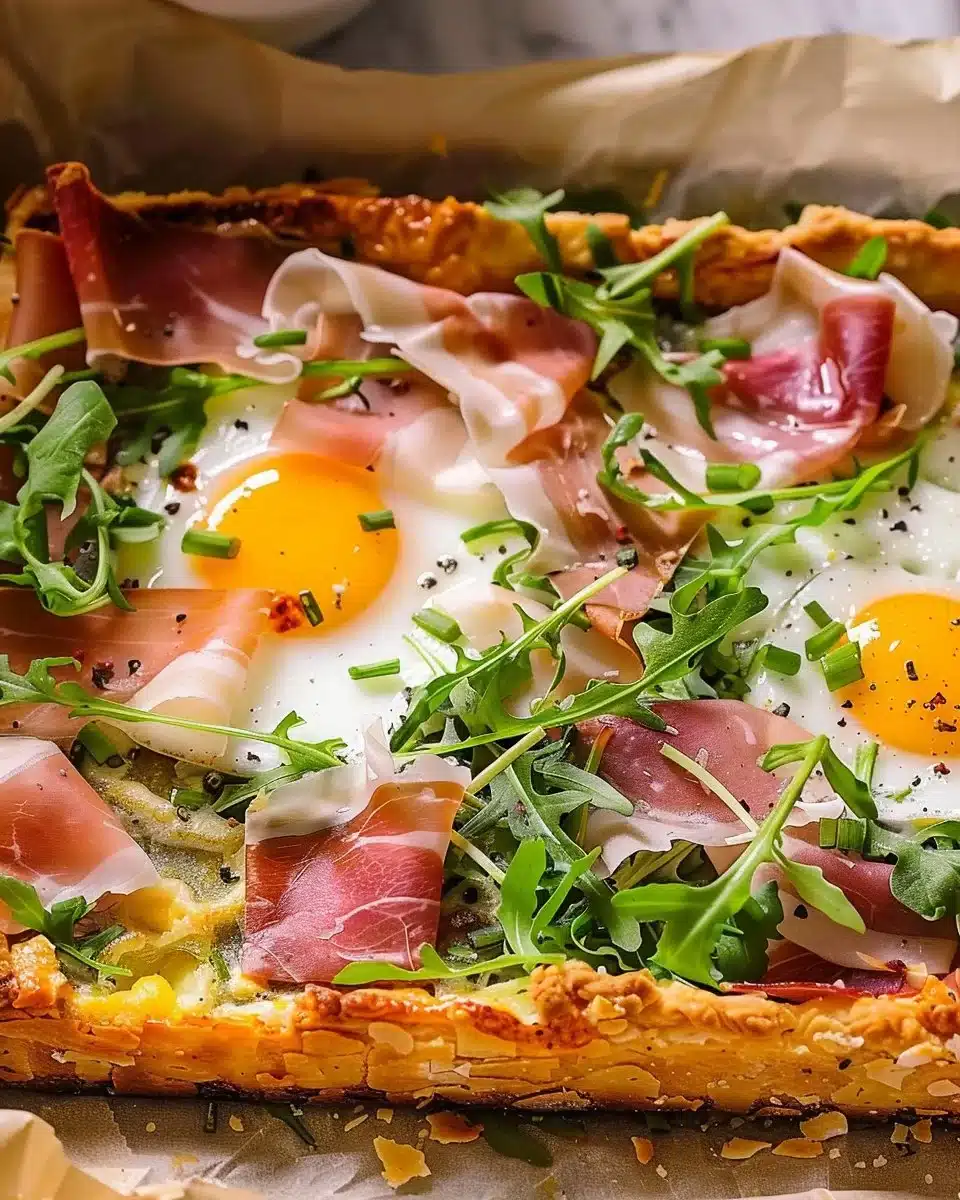 Baked Prosciutto and Egg Breakfast Tart