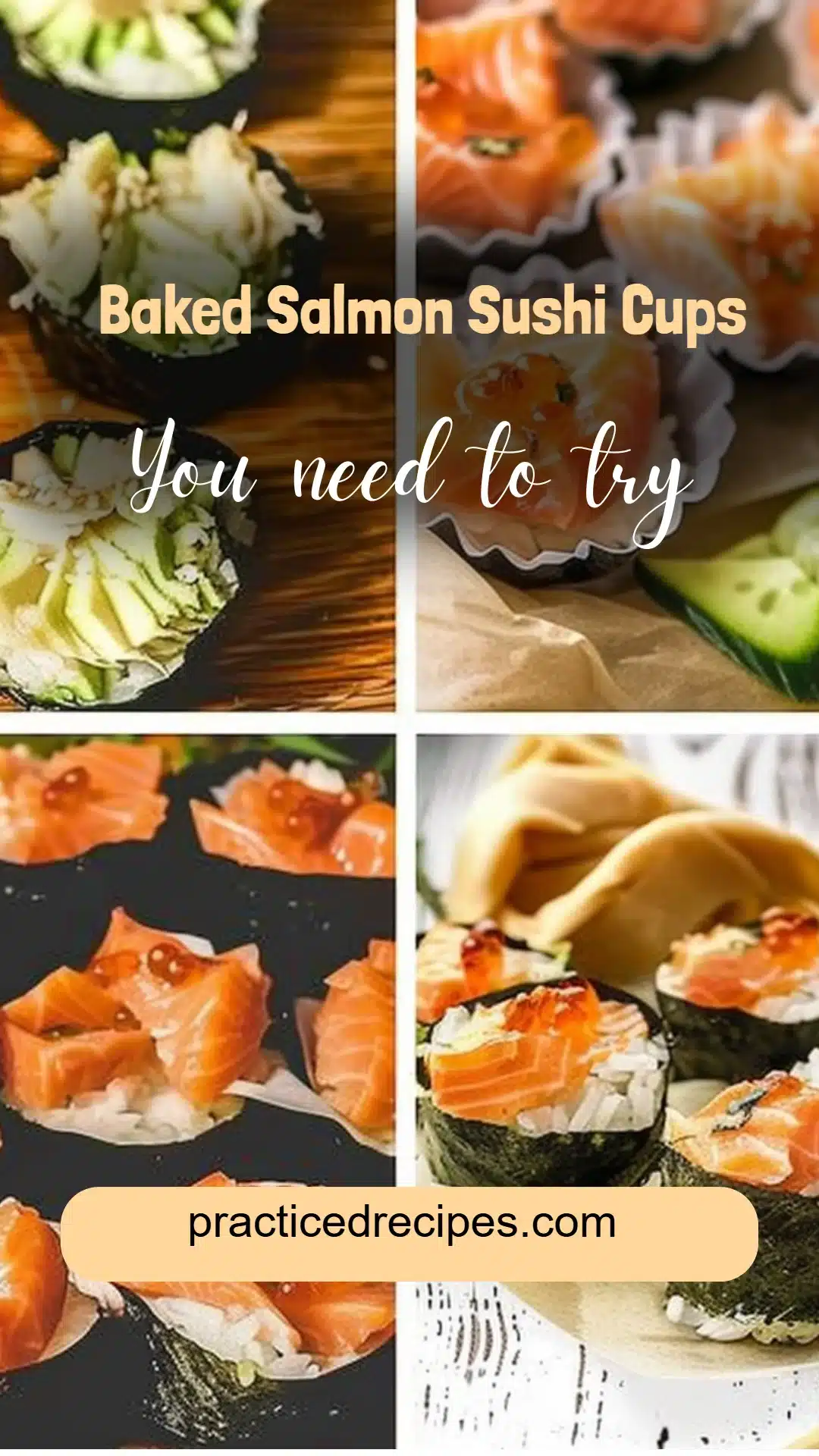 Baked Salmon Sushi Cups