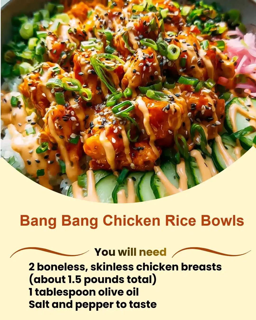 Bang Bang Chicken Rice Bowls