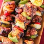 Delicious BBQ Chicken Skewers grilled to perfection with vibrant vegetables