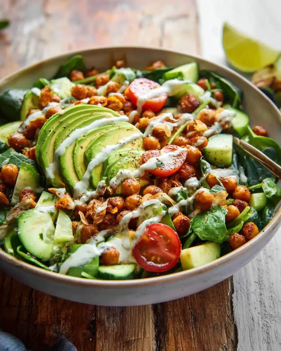 Crispy Chili Lime Garbanzo Beans Salad