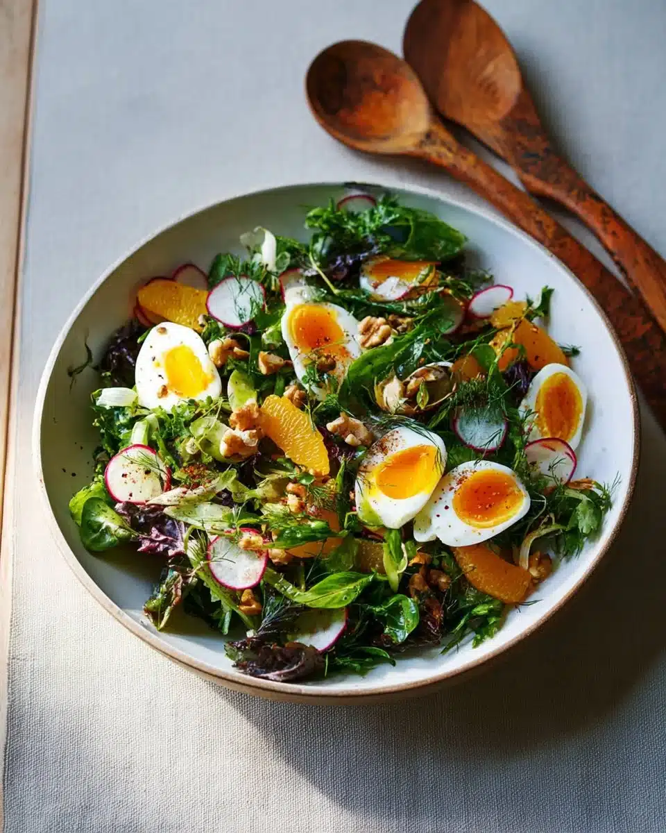 Herbed Spring Salad With Egg and Walnuts Recipe