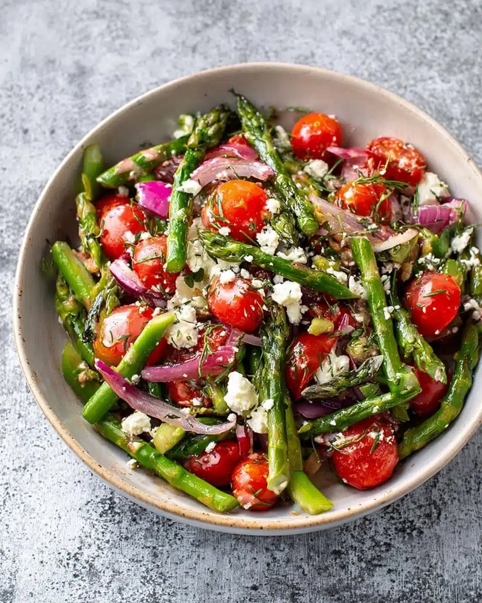 Asparagus Salad With Feta & Cherry Tomatoes