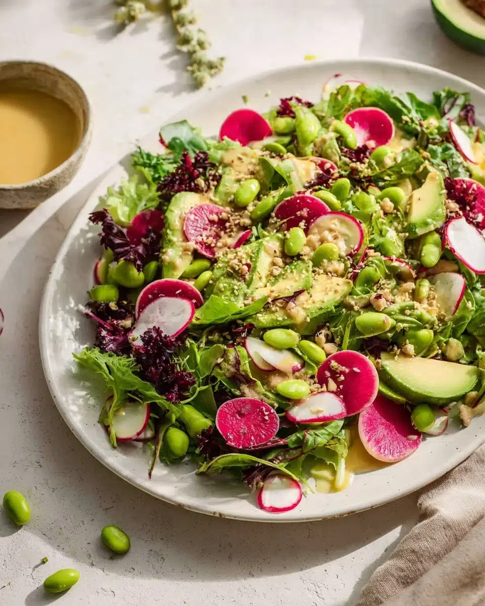 Spring Mix Salad with Lemon Baked Tofu