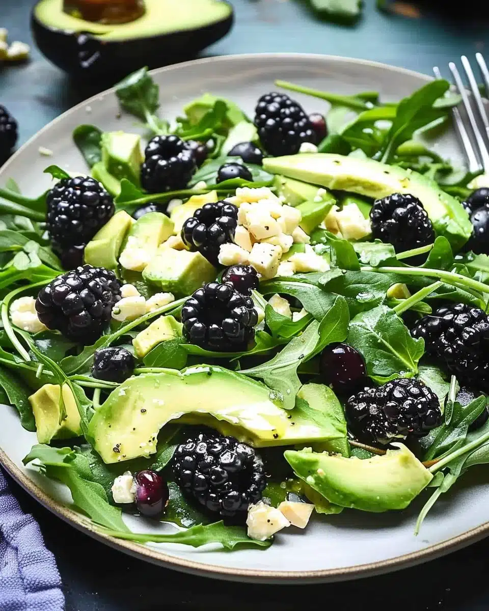 Blackberry, Avocado and Arugula Salad