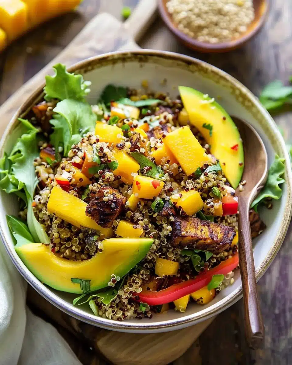 Chili Mango Zesty Quinoa Salad