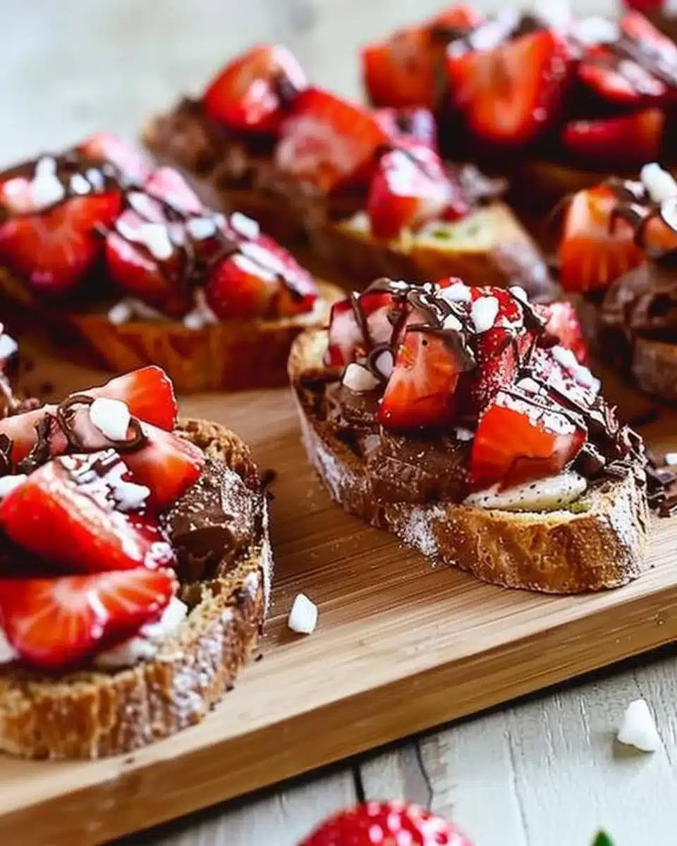 Chocolate Strawberry Bruschetta