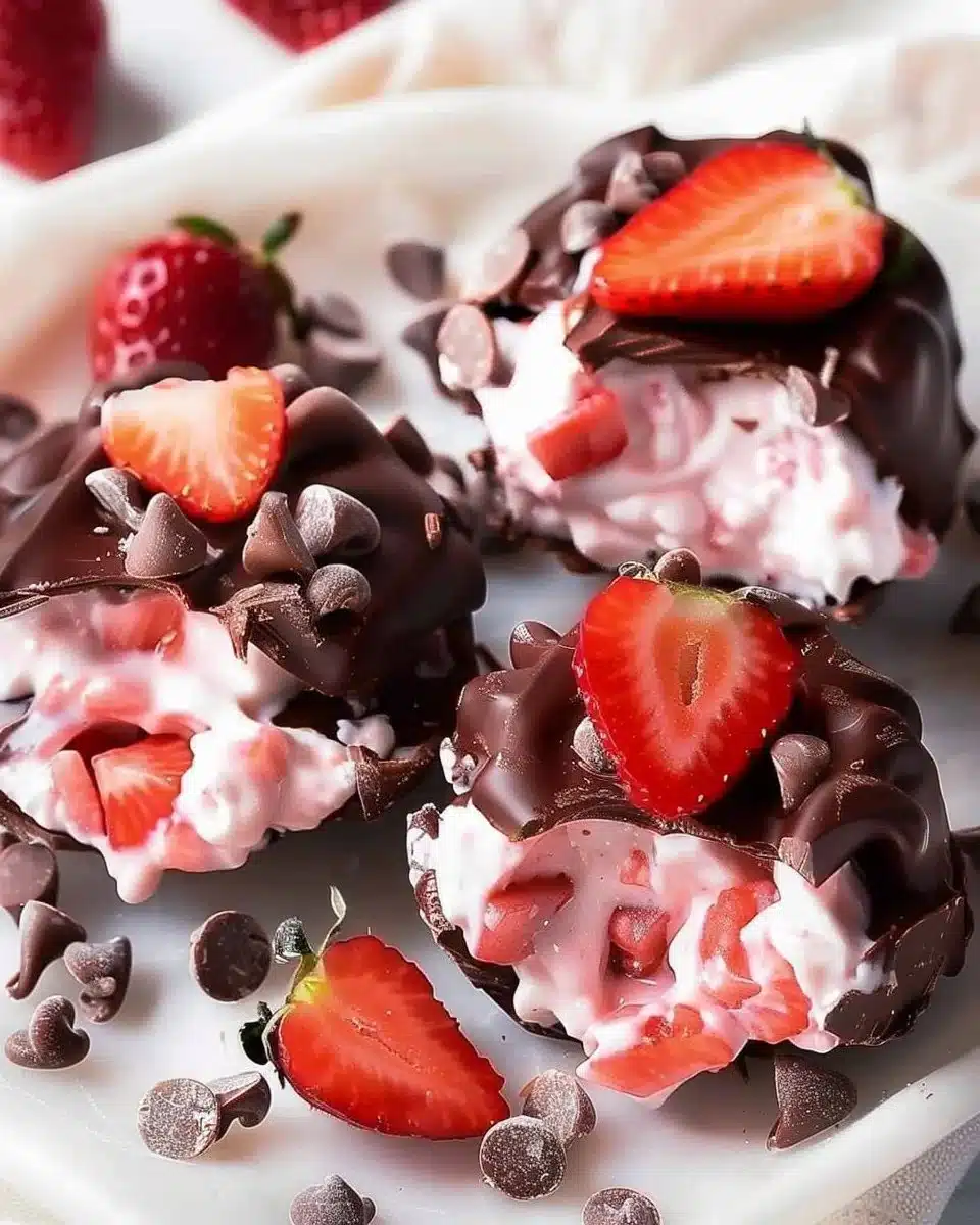Chocolate Strawberry Yogurt Clusters