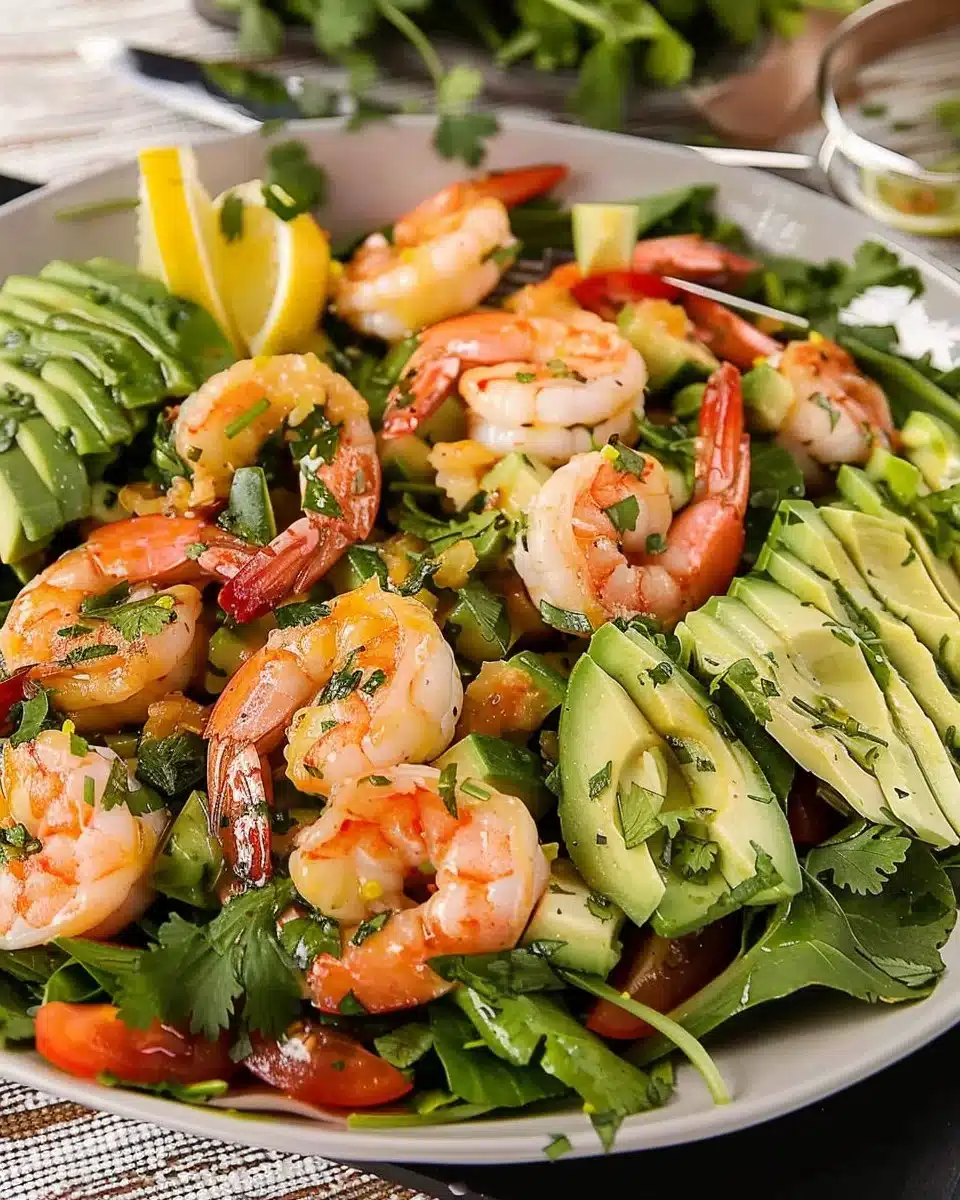 Cilantro Lime Shrimp Salad with Avocado