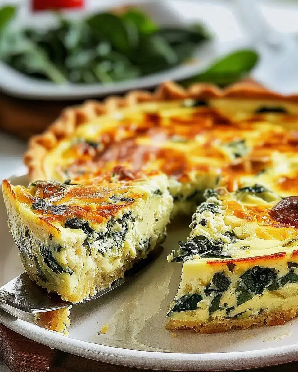 Cottage Cheese and Spinach Crustless Quiche