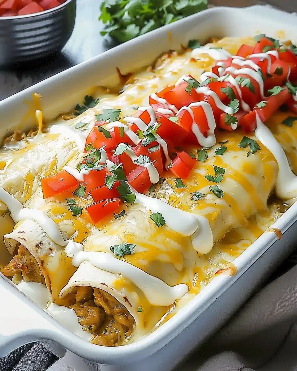 Creamy Queso Chicken Enchiladas for Effortless Family Dinners