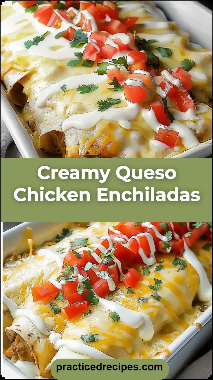 Creamy Queso Chicken Enchiladas