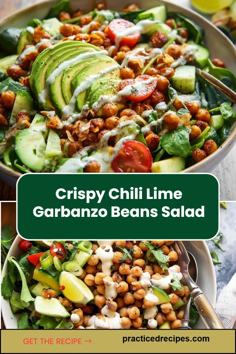 Crispy Chili Lime Garbanzo Beans Salad