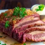 Crispy corned beef served with sides for a delicious meal