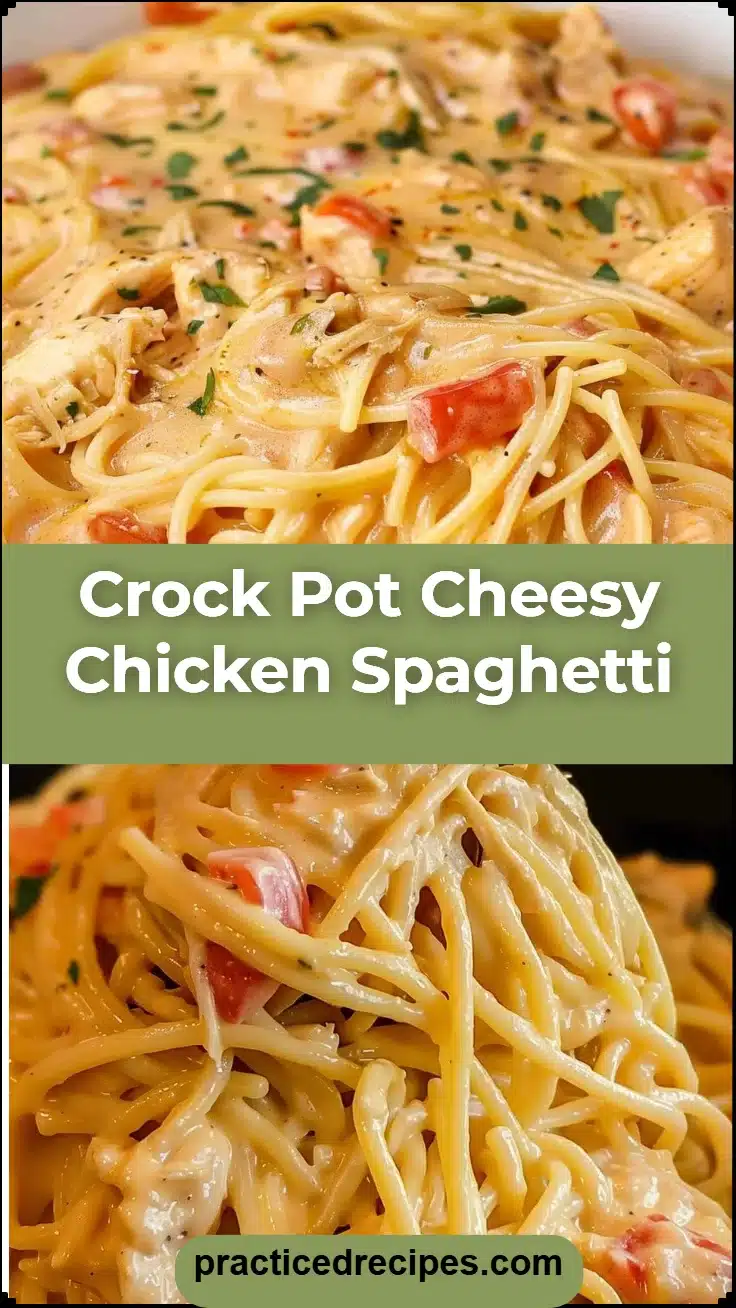 Crock Pot Cheesy Chicken Spaghetti