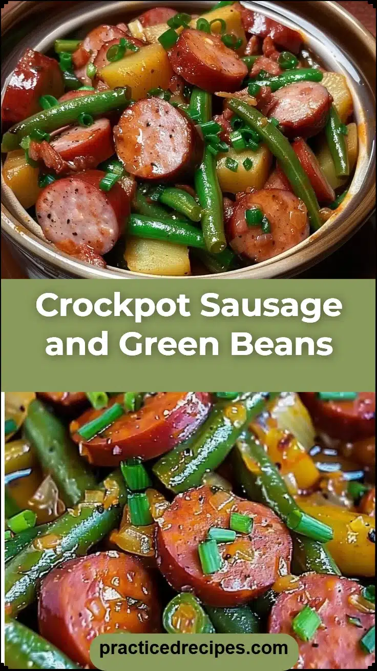 Crockpot Sausage and Green Beans