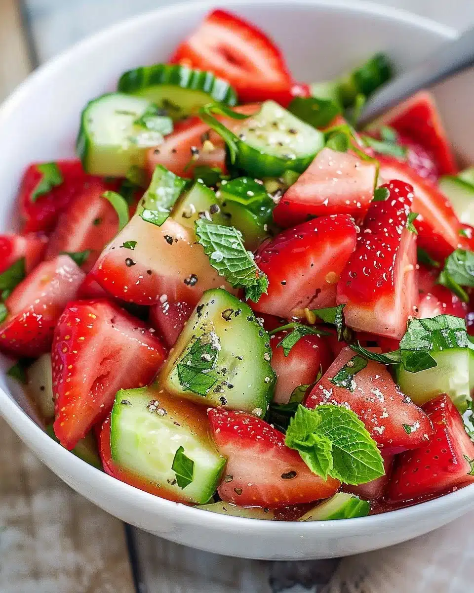 Cucumber Strawberry Salad