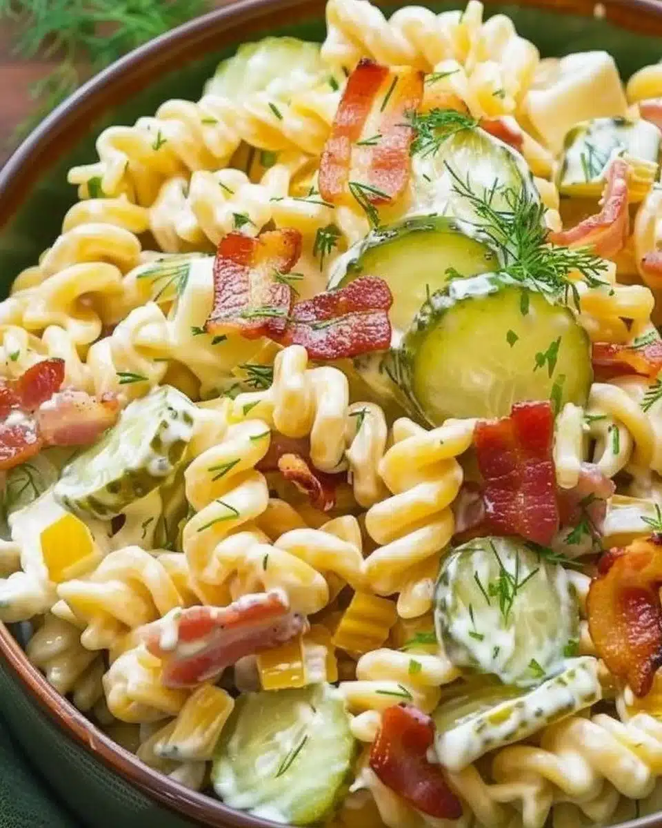 Dill Pickle Bacon Pasta Salad That Will Wow Your Taste Buds
