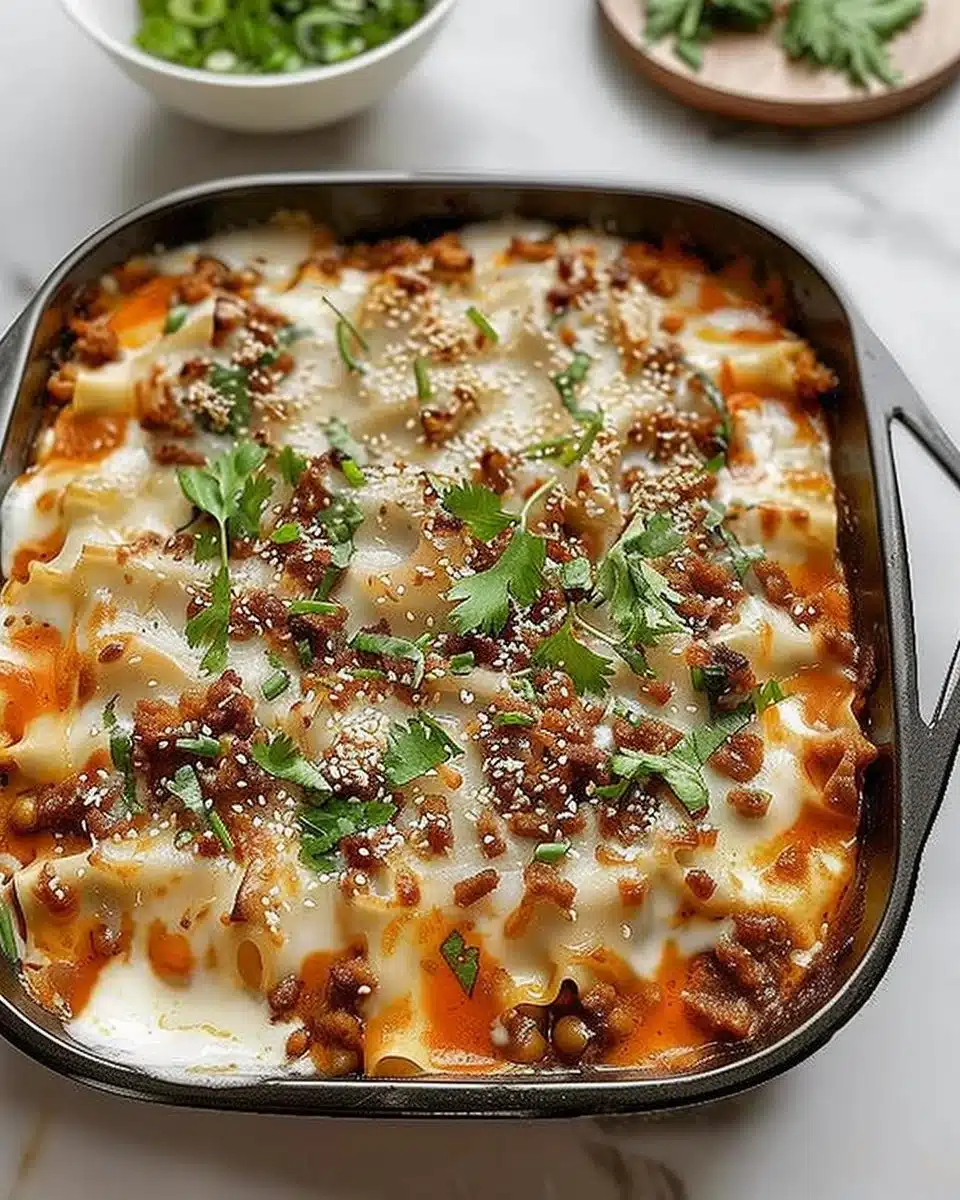 Viral Dumpling Lasagna Recipe