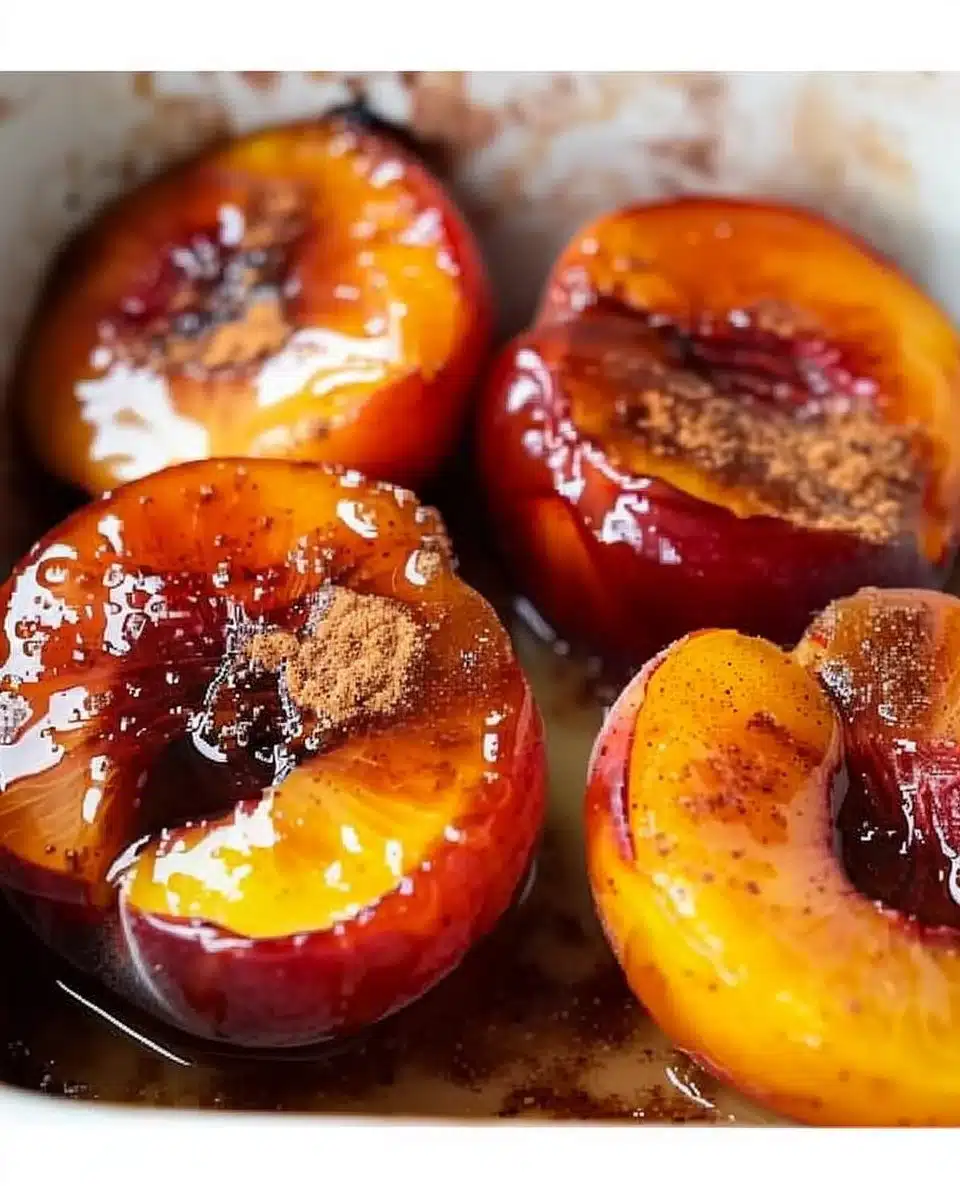 Easy Baked Nectarines with Cinnamon Honey Sauce