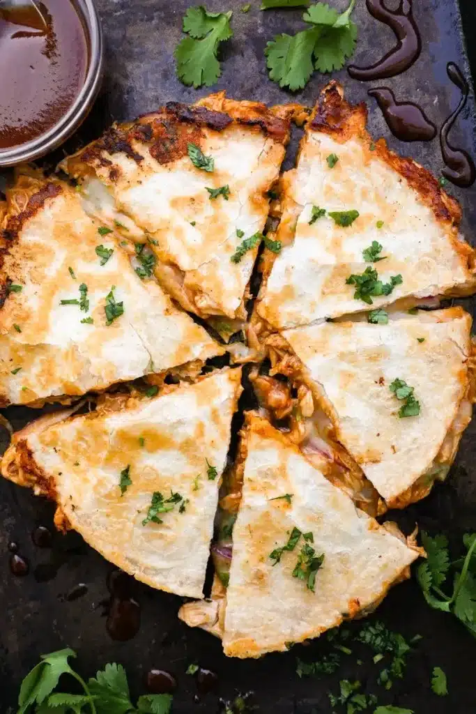 Easy BBQ Chicken Quesadillas
