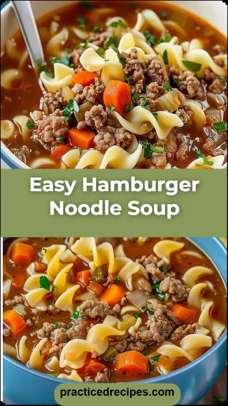 Easy Hamburger Noodle Soup