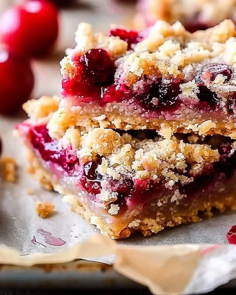Easy & Tasty Cherry Crumble Bars