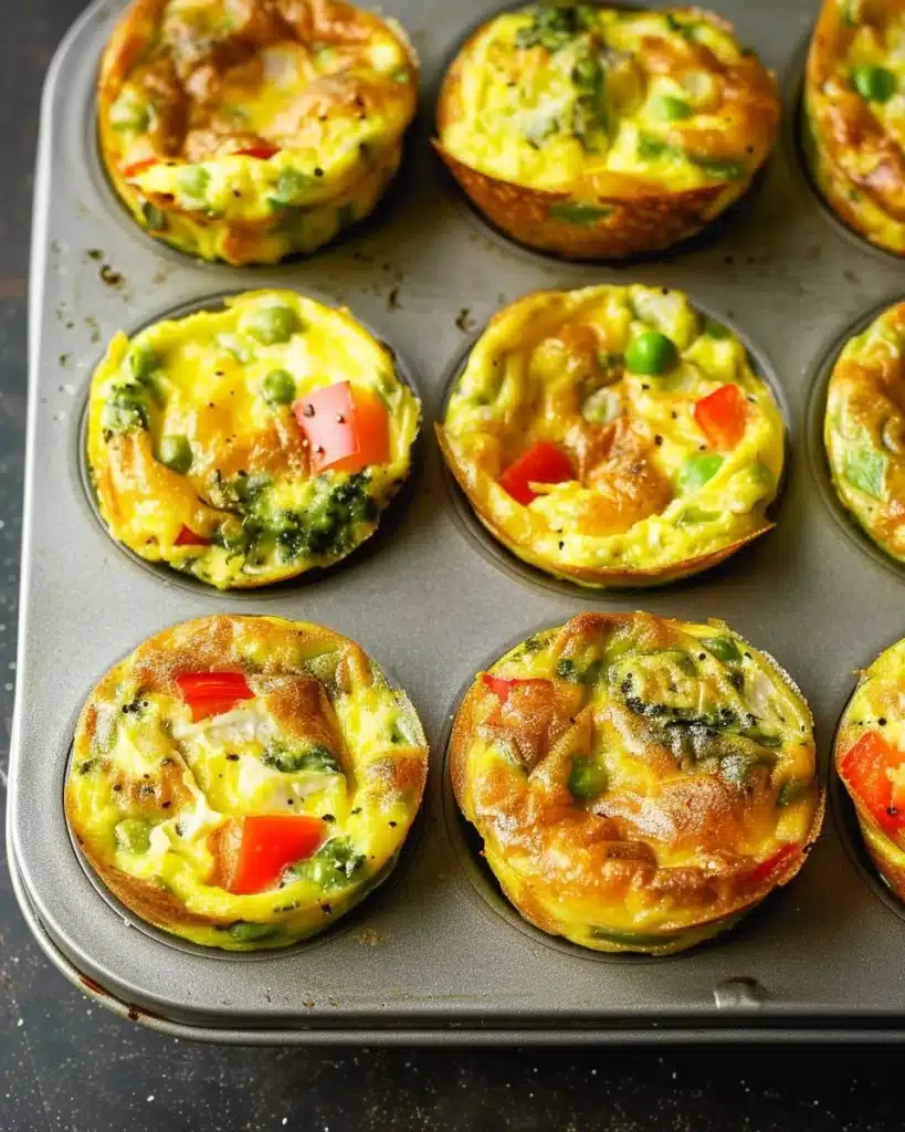 Easy and delicious toaster oven frittatas ready to serve as a meal.