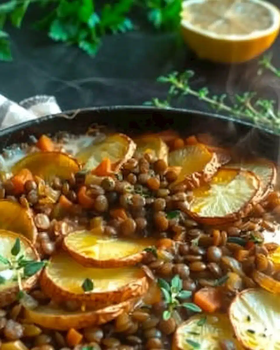 Easy Vegan Hotpot with Lentils