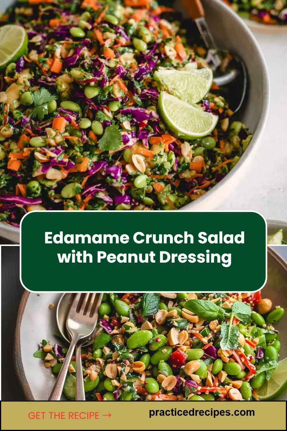 Edamame Crunch Salad with Peanut Dressing