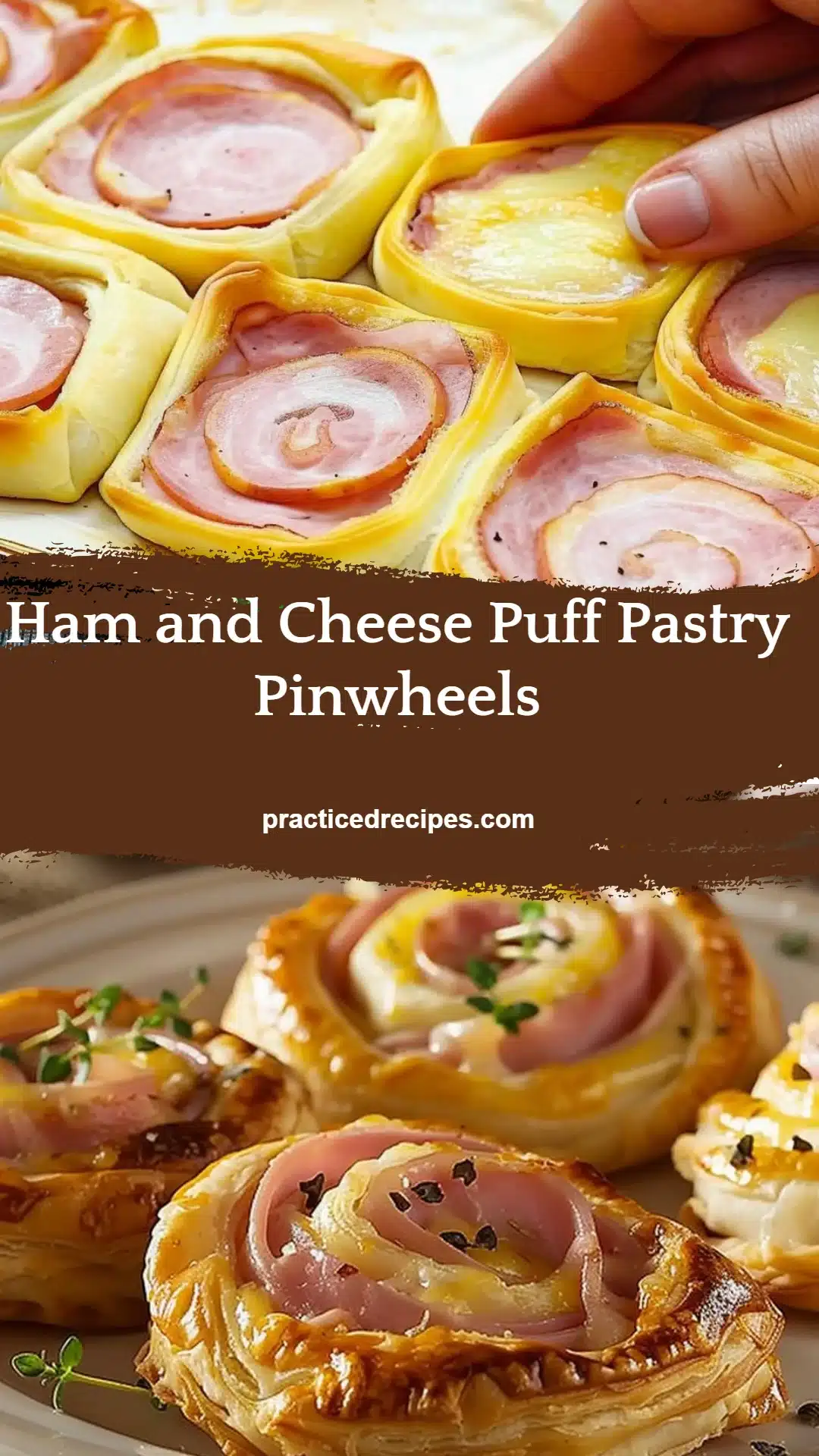 Ham and Cheese Puff Pastry Pinwheels