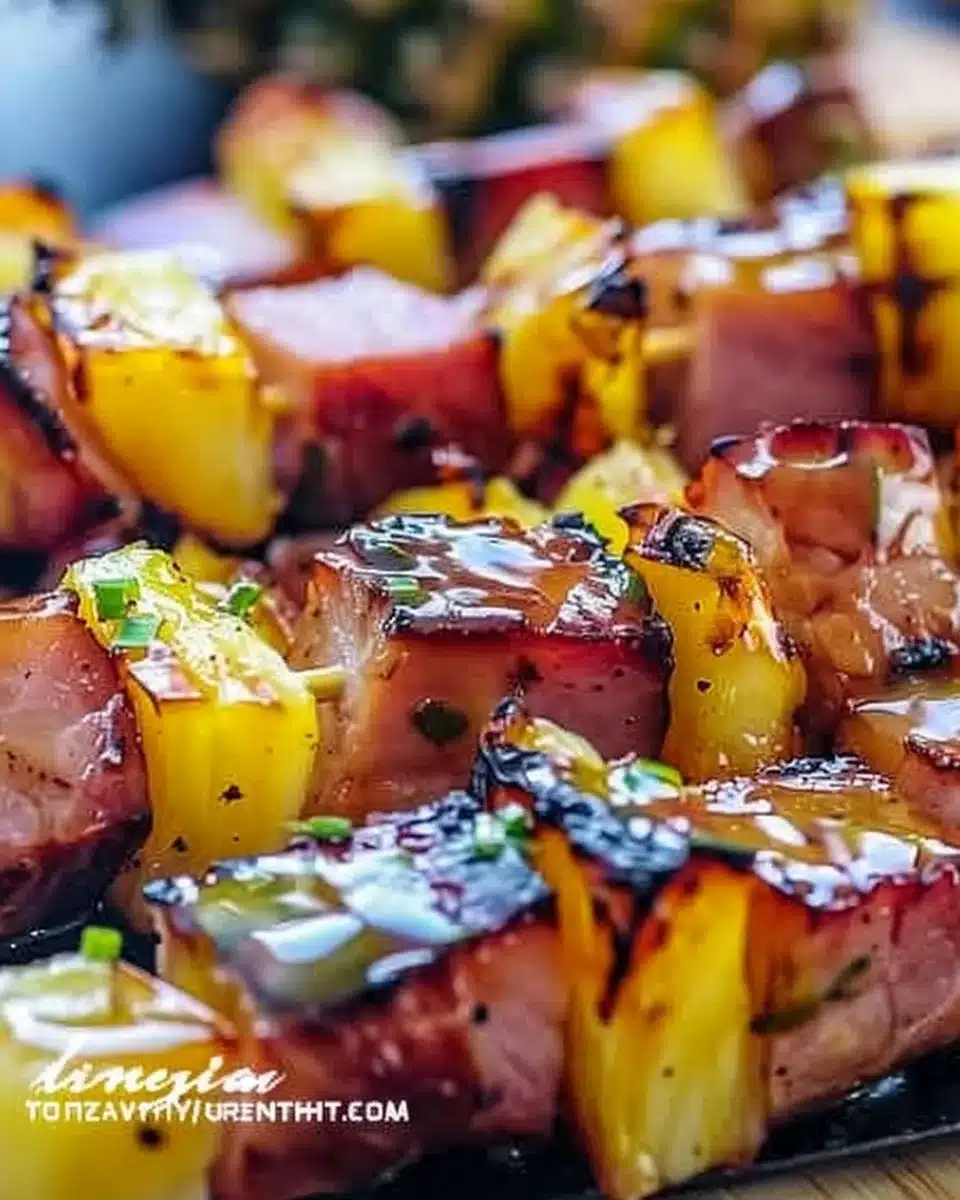 Hawaiian Ham and Pineapple Skewers