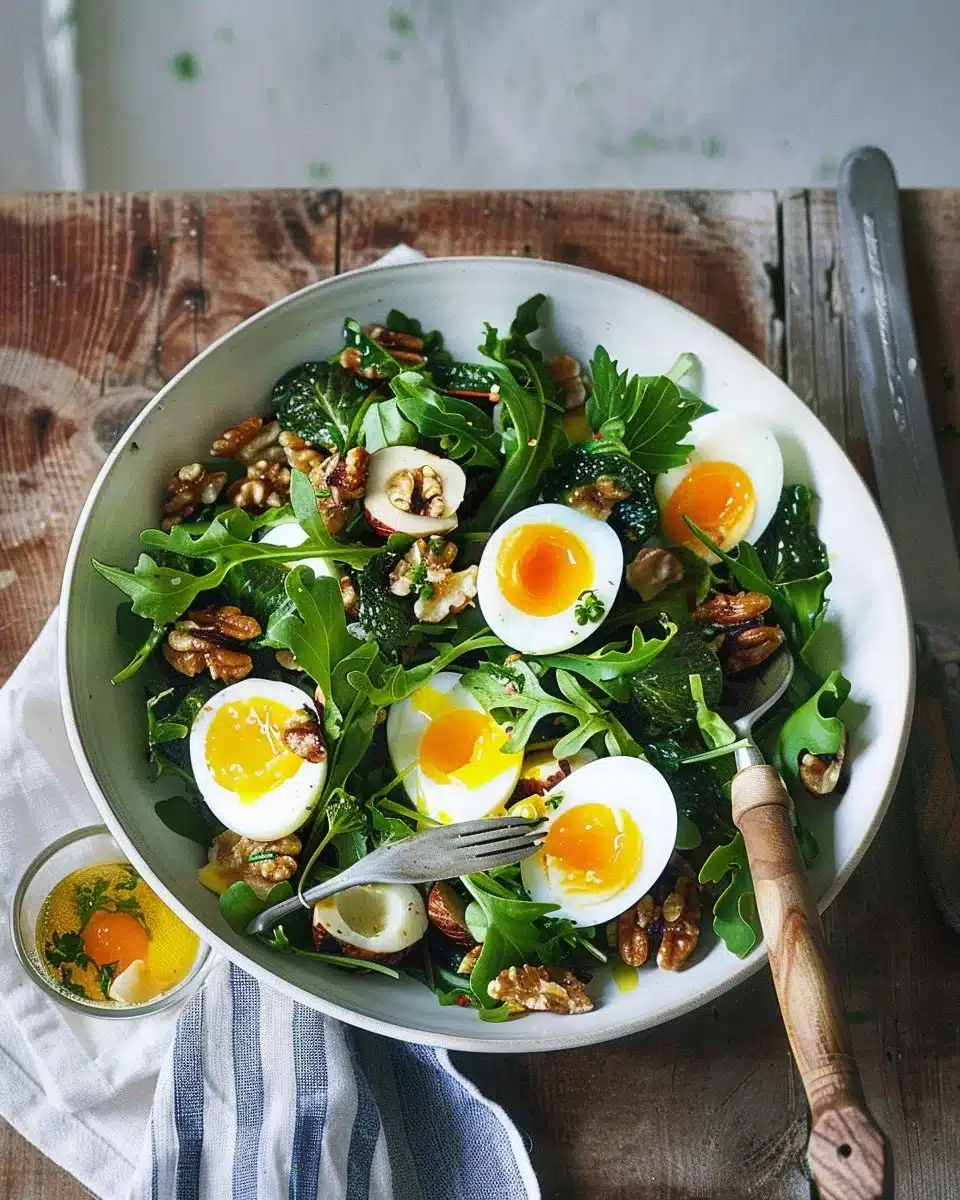 Herbed Spring Salad With Egg and Walnuts Recipe