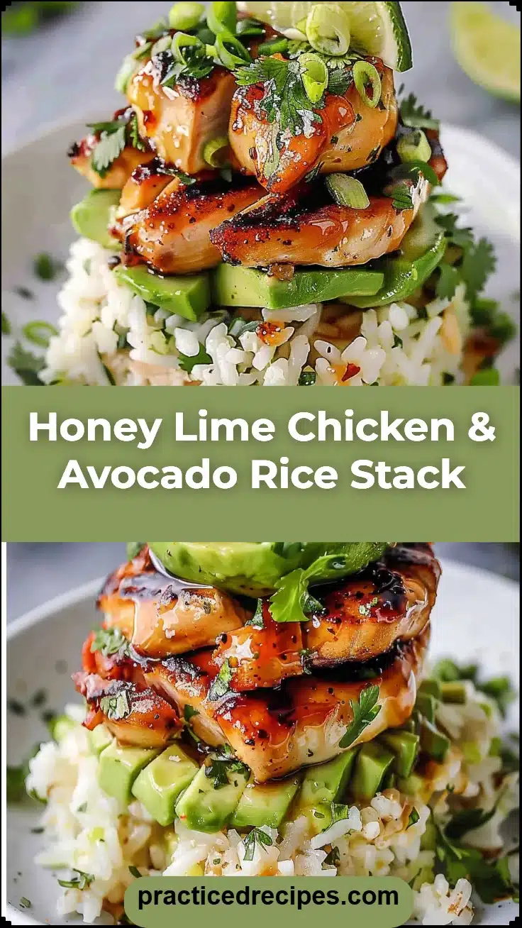 Honey Lime Chicken & Avocado Rice Stack
