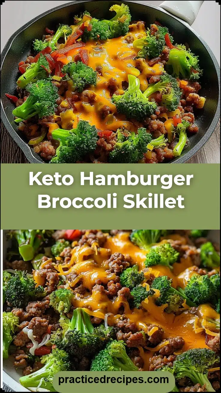 Keto Hamburger Broccoli Skillet